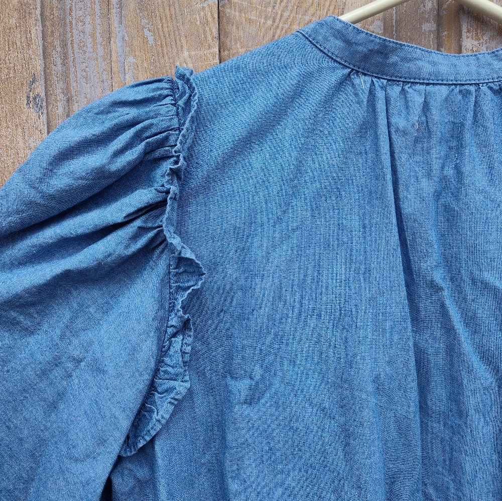 Denim J. Crew Blouse - Picture 4 of 8